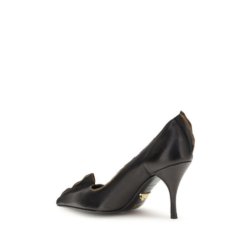 Prada Vintage Black Leather Pumps – Women's